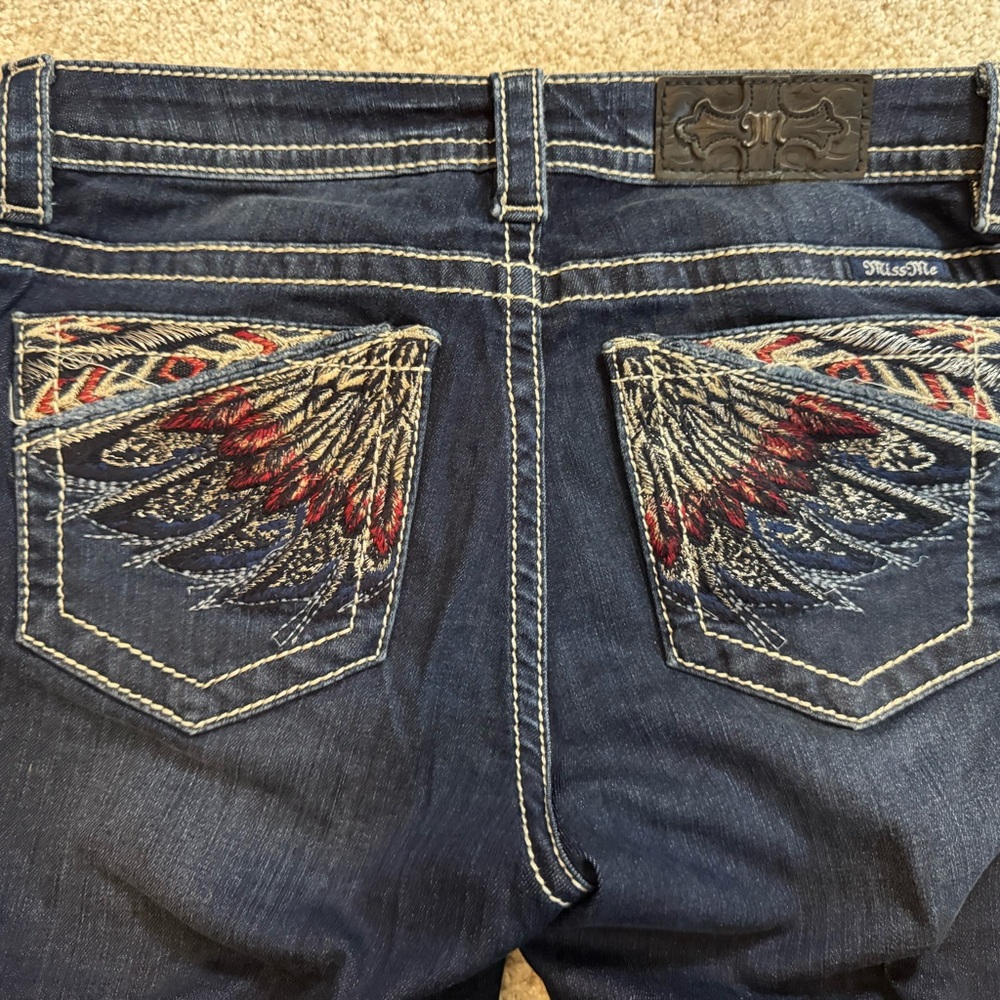Miss Me Embroidered Wing Jeans